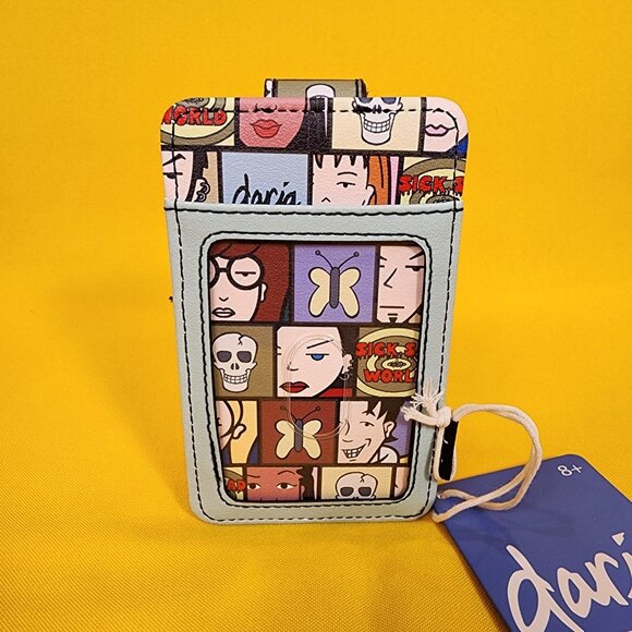 Loungefly Daria MTV 90s Cartoon Grid Vertical Cardholder Wallet NEW - Picture 4 of 10